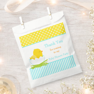 Cute Blue Boy Chick Shower Party Favour Bag