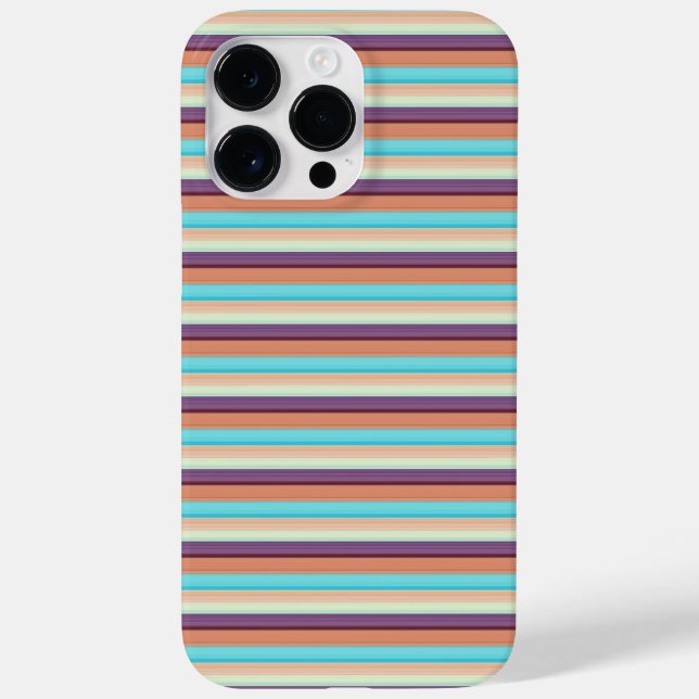 Cute blue brown stripes  Case-Mate iPhone case (Back)