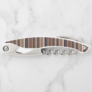 Cute blue brown stripes corkscrew