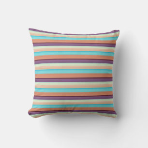Cute blue brown stripes  cushion