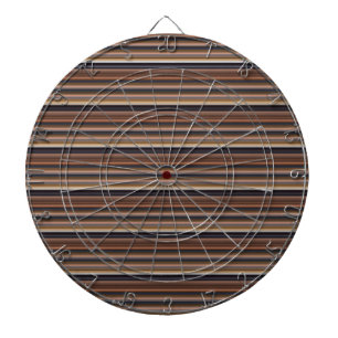 Cute blue brown stripes dartboard