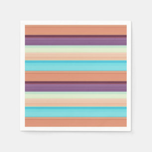 Cute blue brown stripes  napkin
