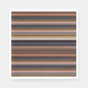 Cute blue brown stripes napkin