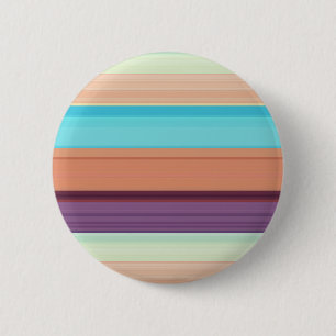 Cute blue brown stripes throw pillow 6 cm round badge