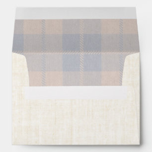 Cute Blue Buffalo Plaid Envelope