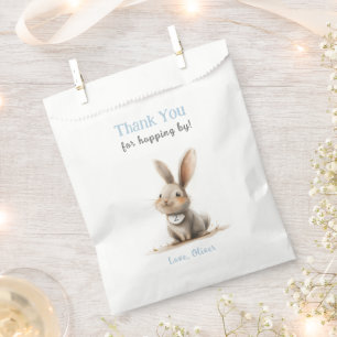 Cute Blue Bunny Birthday Thank You Favour Bags