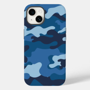 Cute Blue Camouflage Case-Mate iPhone 14 Case