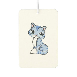Cute blue cat cartoon car air freshener