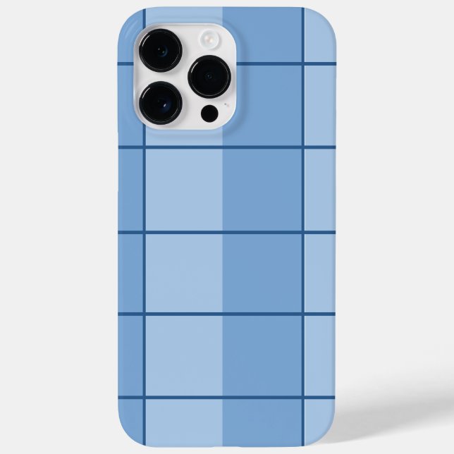 Cute Blue Checks Case-Mate iPhone Case (Back)