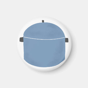 Cute Blue Cooking Pot Gift for Home Cook Magnet
