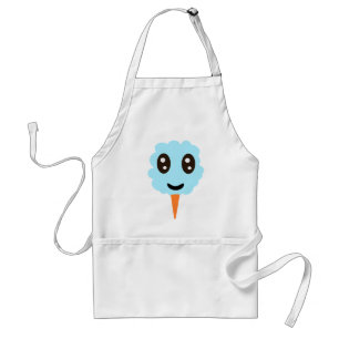 Cute Blue Cotton Candy Standard Apron
