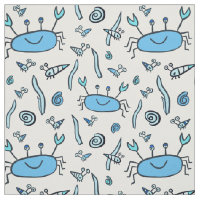 Cute Blue Crabs Sea Animals Shell Pattern Kids