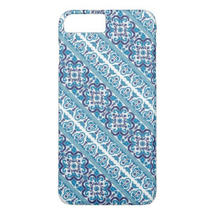 Cute blue decorative ukrainian patterns design iPhone 8 plus/7 plus case