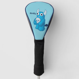 Cute Blue Demon - Fun Whimsigoth Kids Name Golf Head Cover
