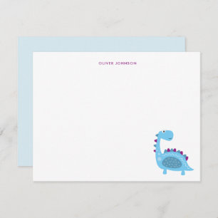 Cute blue Dinosaur Kids thank you 