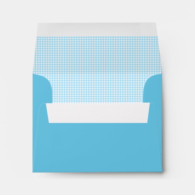Cute Blue Dots Design Envelope (Back (Bottom))