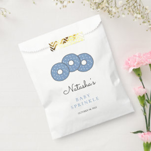 Cute Blue Doughnut Baby Shower Sprinkle for Boys Favour Bag