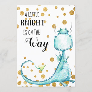 *~* Cute Blue Dragon Baby Boy Shower Invitation