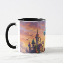Cute Blue Dragon Fantasy Coffee Mug 
