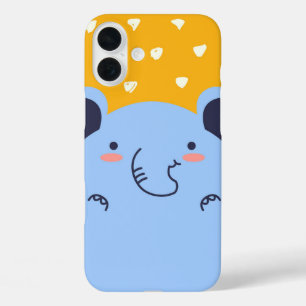 Cute Blue Elephant Cartoon Phone Case