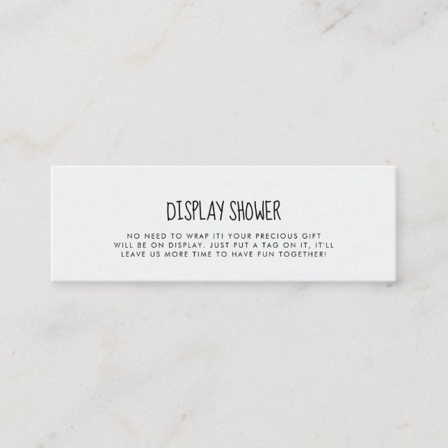 Cute blue elephant Display shower card insert (Front)