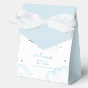 Cute Blue Elephant Helicopter Baby Shower Welcome Favour Box