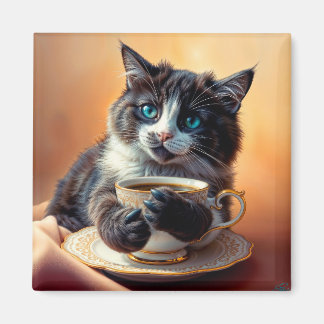 Cute Blue Eyed Kitten Magnet