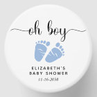 Cute Blue Feet Baby Boy Shower