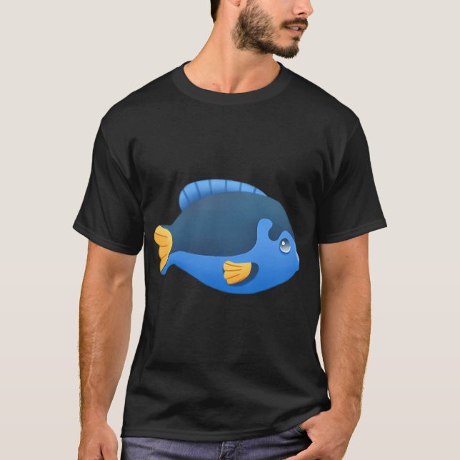 Cute Blue Fish T-Shirt (Front)