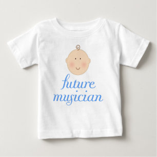 Cute Blue Future musician baby head Baby T-Shirt
