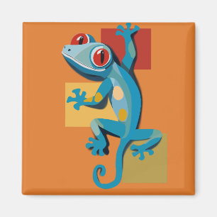 Cute Blue Gecko Reptile Lovers Magnet