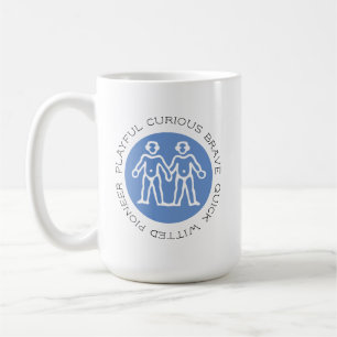 Cute Blue Gemini Traits Zodiac Mug
