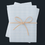 Cute blue gingham simple classic checks wrapping paper sheet<br><div class="desc">This sweet and simple set of light blue gingham wrapping paper is perfect for baby shower gifts,  new baby gifts,  baptism gift,  Easter gift and more. It coordinates perfectly with the Lea Delaveris Design Oh Baby Gingham collection and is also available in other colours.</div>