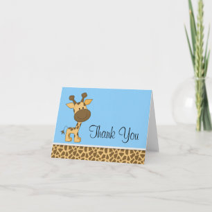 Cute Blue Giraffe Thank You