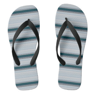 Cute blue grey stripes thongs