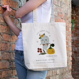 Cute Blue Halloween Ghost Little Boo Baby Tote Bag