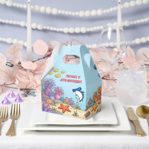 Cute Blue Hammerhead Shark Ocean Birthday Favour Box