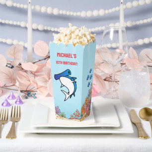 Cute Blue Hammerhead Shark Ocean Birthday Favour Box