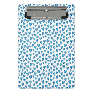 Cute Blue Heart Mini Clipboard