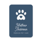 Cute Blue Heart Paw Print Pet Sitter Dog Walker