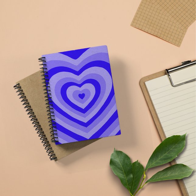 Cute Blue Heart Spiral Notebook (Creator Uploaded)