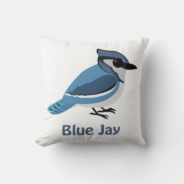 Cute Blue Jay Cushion (Front)