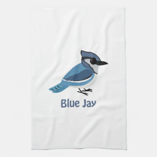 Cute Blue Jay Tea Towel