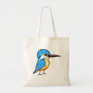Cute Blue Kingfisher Bird Art Tote Bag