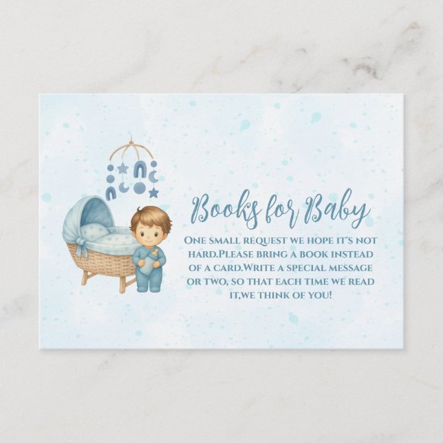Cute Blue Mobile Crib baby cot books for baby Enclosure Card (Front)