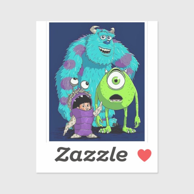 Cute Blue Monster Illustration Kids Party Paper Cu (Sheet)