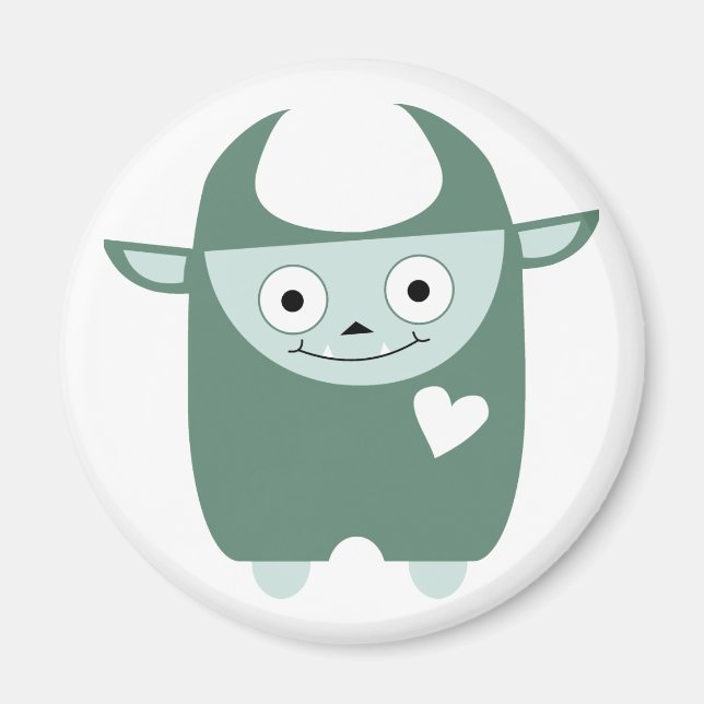 Cute Blue Monster Magnet (Front)