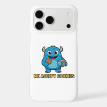 Cute Blue Monster Phone Case – Me Accept Cookies F