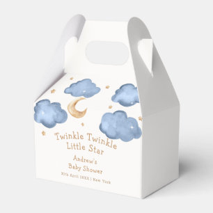 Cute Blue Moon Stars Twinkle Twinkle Baby Shower  Favour Box