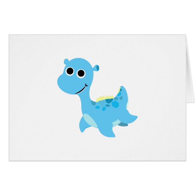 Cute Blue Nessie (Front Horizontal)